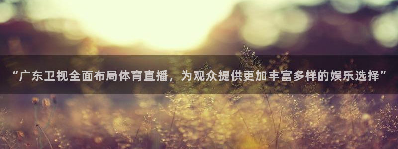 摩根娱乐官网下载：“广东卫视全面布局体育直播，为观众提供更加丰富多样的娱乐选择”